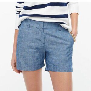 NEW J.Crew Womens 5" classic chambray short size 10